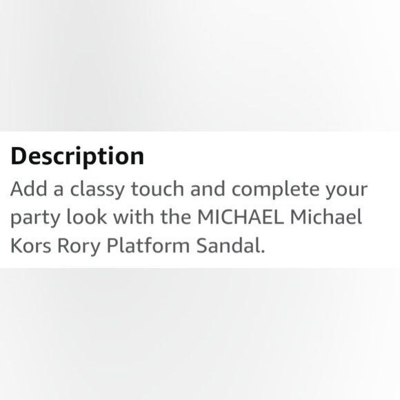 MICHAEL KORS RORY Gold Platform Dressy Open Toe Sandals SZ 9 - Picture 4 of 16